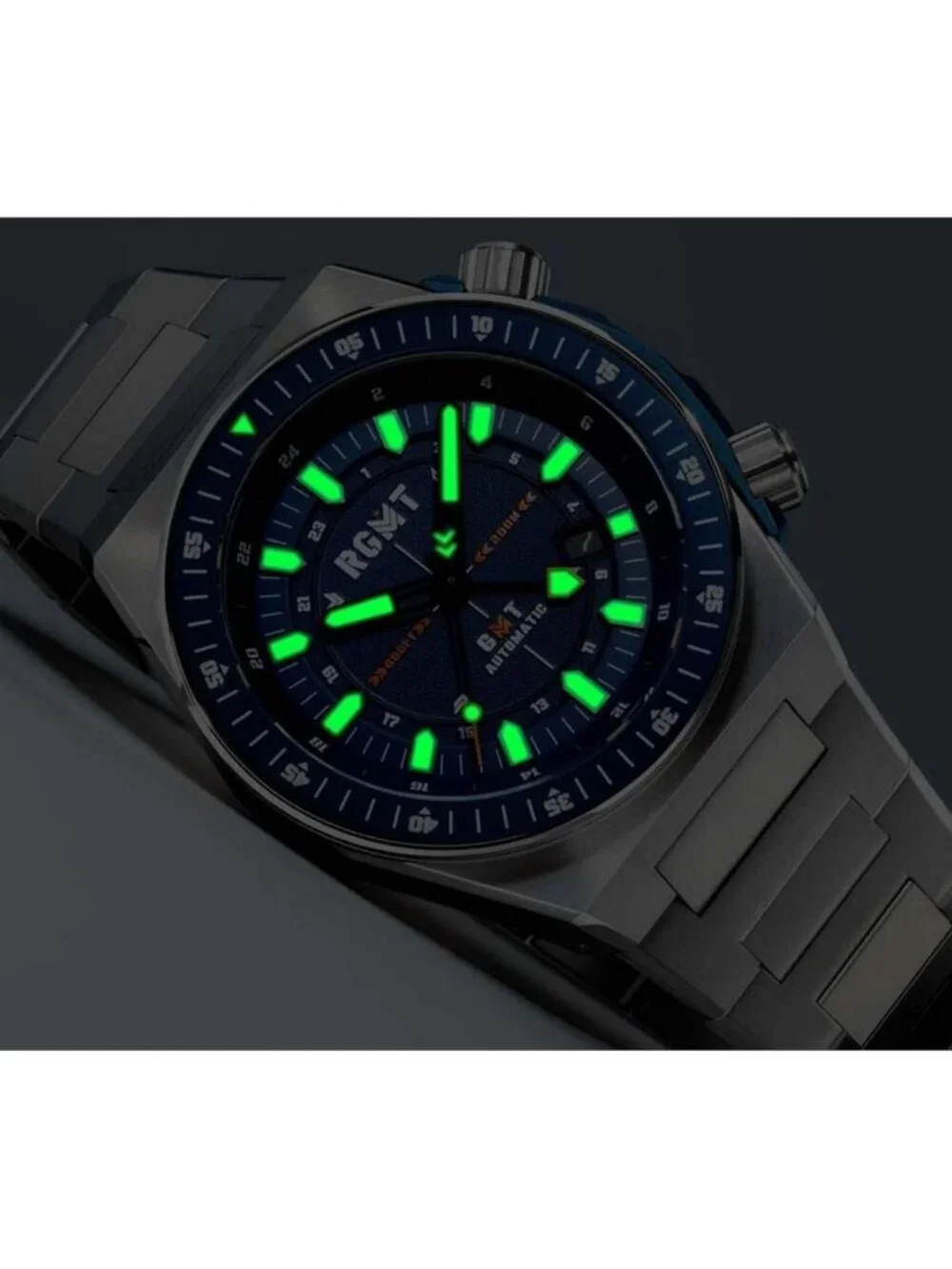NWT Rgmt Marksman Automatic Blue Dial Men's Watch